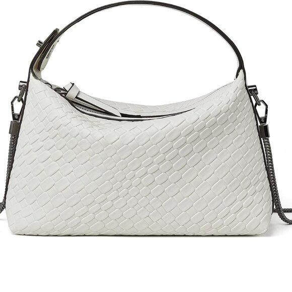 Handbags - Brand New Small Tote Purse Womens Vegan Crossbody Bag with Metal Chain Strap
